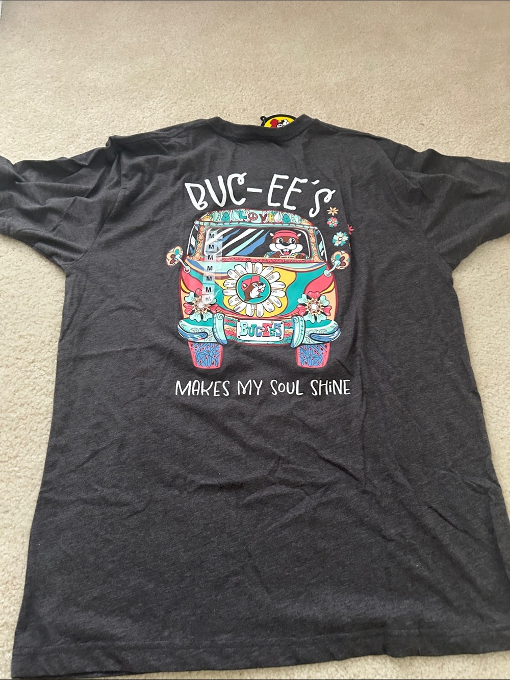 Women’s size medium buc-Ed’s tshirt tee hippie van flowers peace sign new nwt - Picture 3 of 4